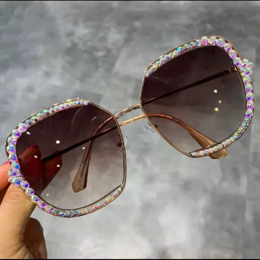 ***NWOT*** Black Lens Rhinestone Sunglasses